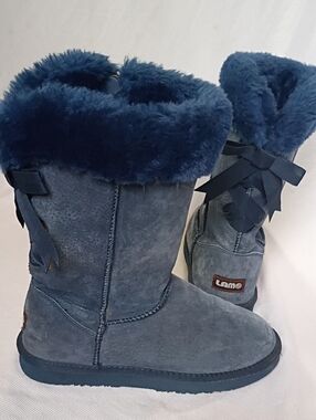 Lamo Women's Navy Suede Adele Tall Boot